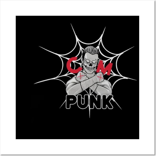 CM Punk Skeleton Web Wall Art by ClarityMacaws